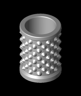 studded coozie support free mechanics 3d print model - Mito3D