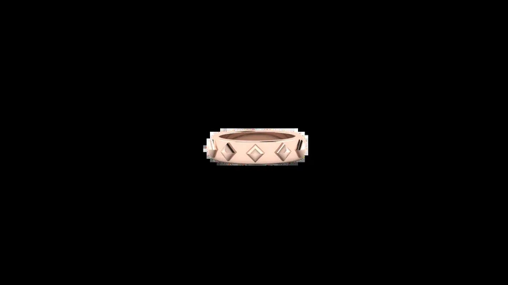 studded ring - 3d by 3djewelerydesigns on thangs 3d print model - Mito3D
