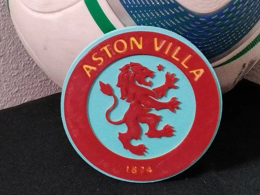 style aston villa coaster or plaque - 3d by daddywazzy thecreator on thangs 3d print model - Mito3D