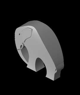stylish elephant 3d model me3d thangs 3d print model - Mito3D