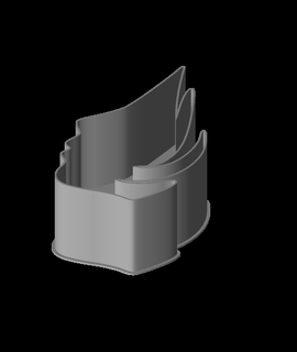 stylized face profile nestable box v1 3d print model - Mito3D