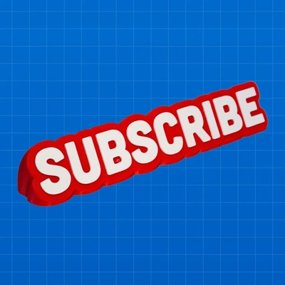 subscribe - desk decor 3d by printingbuilds on thangs youtube video prop 3d print model - Mito3D