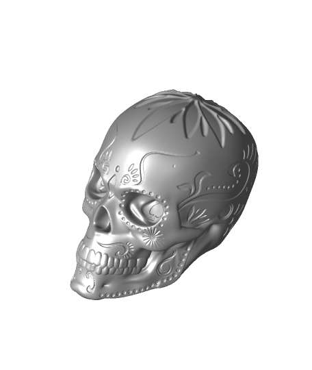 sugar skull 1 3d model thecreatorx3d thangs 3D print model - Mito3D