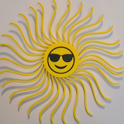 sun wall art - fully scalable 3d by makers mashup on thangs arts & entertainment visual design outdoor garden 3d print model - Mito3D