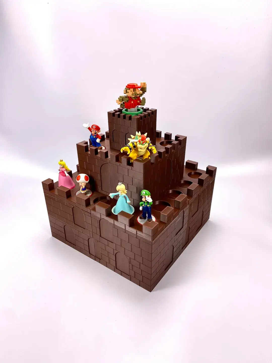 super mario amiibo castelo 3d by cbobo2uco on retângulo nintendo retro vídeo jogos figura brinquedo 3D print model - Mito3D