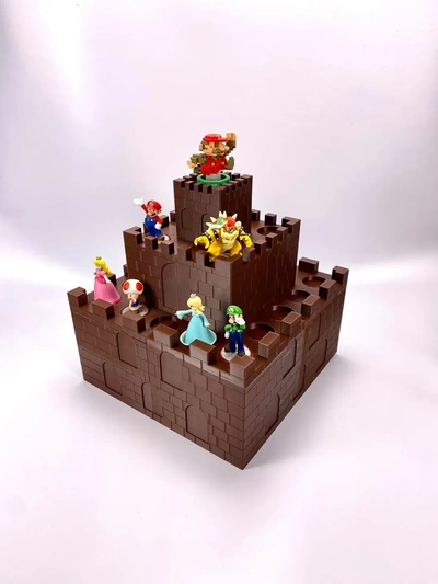 super mario amiibo castello 3d by cbobo2uco on grazie rettangolo nintendo retrò video gioco figura giocattolo 3d print model - Mito3D