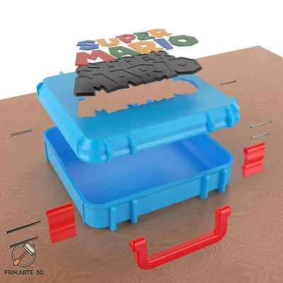 süper mario kutu parçalı 3d by frikarte3d teşekkürler oyunlar bilgisayar video retro organizasyon organizatör araçlar araç 3d print model - Mito3D
