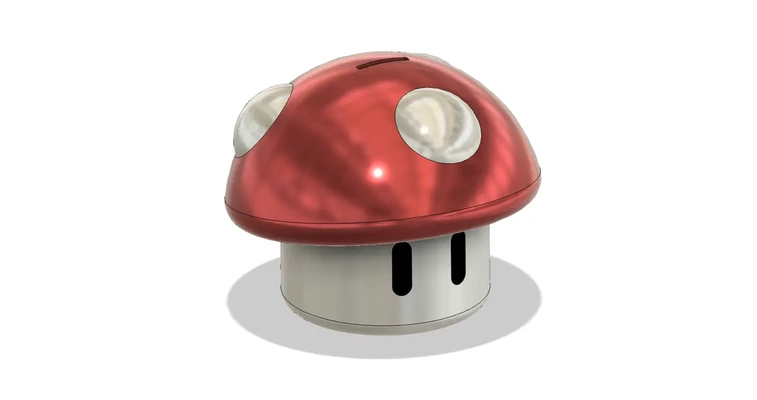 super mario bros champignon banque 3d by thelightspd 3d print model - Mito3D