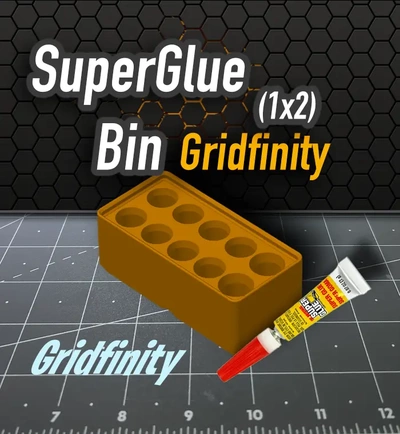 superglue gridfinity - 3d by k2 kevin on thangs super glue bin 1x2 storage 3d print model - Mito3D