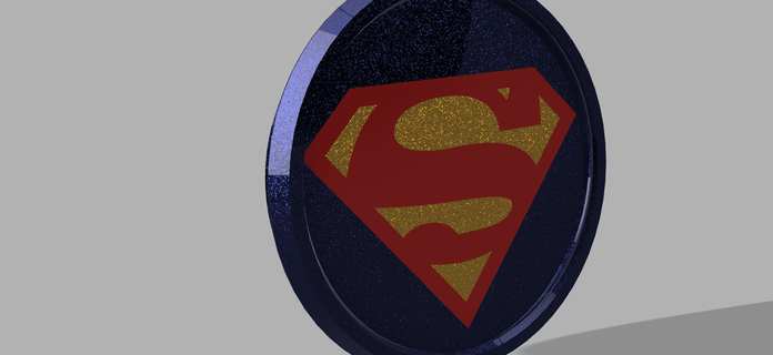 superman threaded stackable coaster set - thelightspd 3d print model - Mito3D