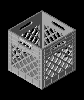support free milk crate 3d model layerone3d thangs 3d print model - Mito3D