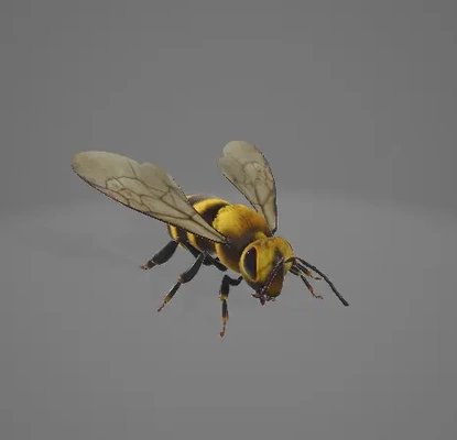 intercambiar abeja animado glb 3d by liyada on gracias 3d print model - Mito3D
