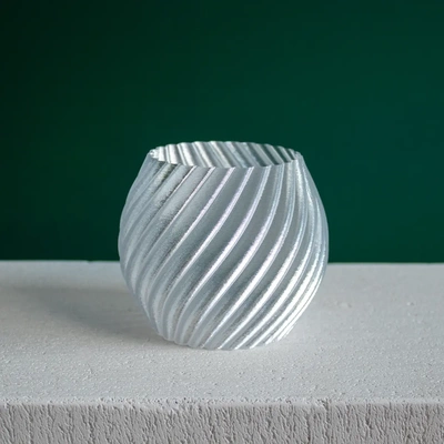 tourbillon sphère plante pot vase mode égrené 3d by slimprint 3d print model - Mito3D