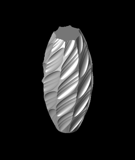swirling leaves vase printbunny Home & Garden 3d print model - Mito3D