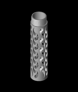 swirly pencil tube - easy print Home & Garden 3d print model - Mito3D