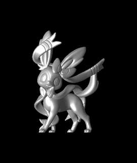 Sylveon Pokémon ventilateur art arts divertissement 3d print model - Mito3D