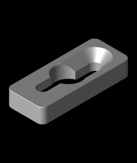simmetrico buco serratura gancio 3d modello grazie 3d print model - Mito3D