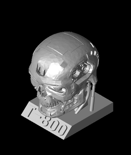 t-800 terminator skull franklybuilt 3d model thangs 3d print model - Mito3D