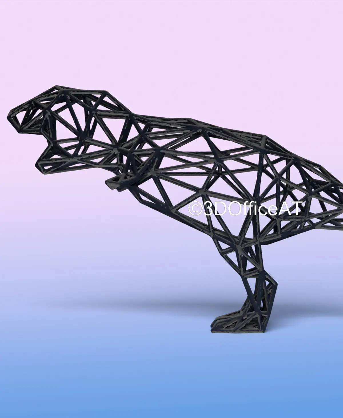 t-rex wire art - 3d by 3dofficeat on thangs 3D print model - Mito3D