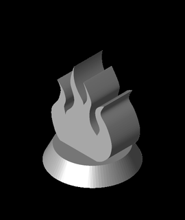 tabletop gaming simple fire token 3d model thangs 3d print model - Mito3D