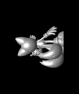 tails - sonic hedgehog fanart 3d print model - Mito3D