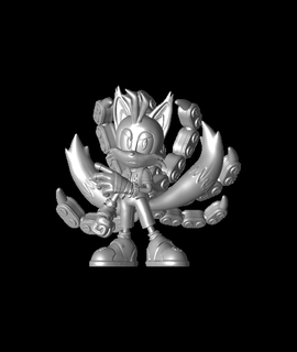 cruz Sonic principal ventilador Arte aficiones juegos 3d print model - Mito3D