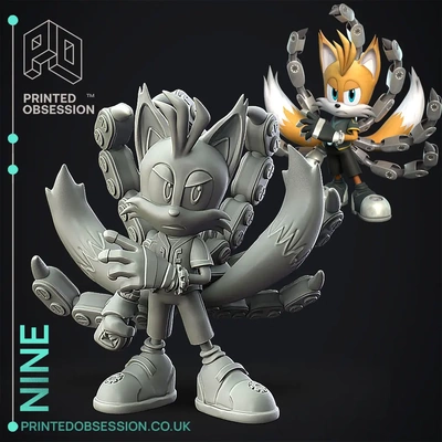 tails - sonic prime fan art 3d by printedobsession on thangs tail fox anime manga fanart toy model adventure 3d print model - Mito3D
