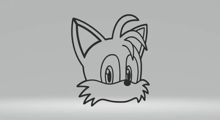 tails cartoon game 2d artstl - 3d by coruja on thangs 3d print model - Mito3D