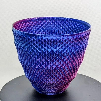 tall bowl pot - intricate facets 3d by arkay prints on thangs 3d print model - Mito3D
