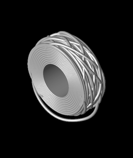 aggrovigliato bobina ornamento 3d modello cm design grazie 3d print model - Mito3D