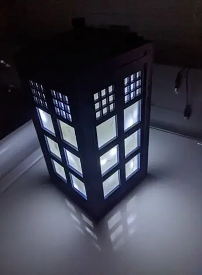 tardis lamp jewelry gift box necklace holder - 3d by terrable on thangs 3d print model - Mito3D