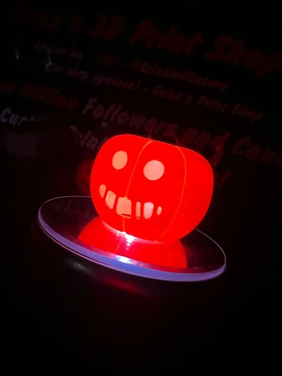 tea light jack o' lantern - happy melt 3d by grizzledgnome on thangs 3d print model - Mito3D
