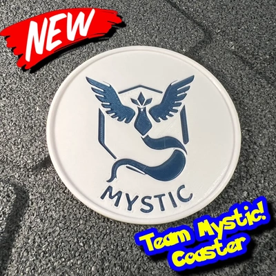 team mystic coaster - 3d by papabearaz on thangs 3d print model - Mito3D