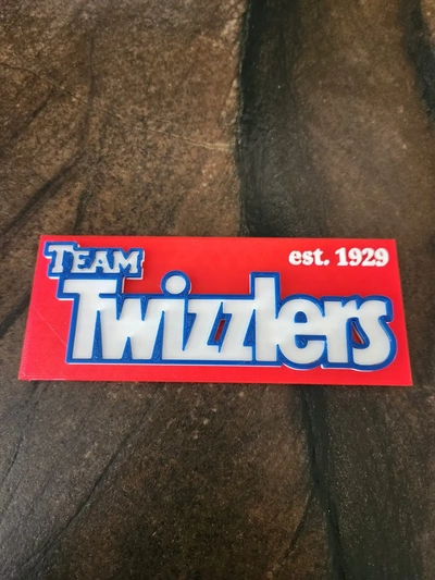 team twizzlers sign - 3d by amazinpistolpete on thangs 3d print model - Mito3D