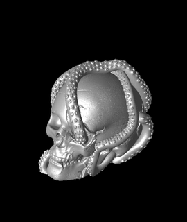 tentacle skull 3d model chelscct chaoscoretech thangs 3d print model - Mito3D