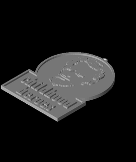terence colline porte clés boucle d'oreille plaque d'identification passe temps Jeux 3d print model - Mito3D