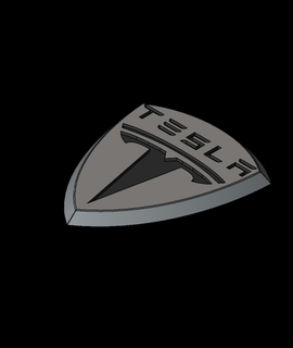 Tesla Logo 3d Modell regnen danke 3d print model - Mito3D
