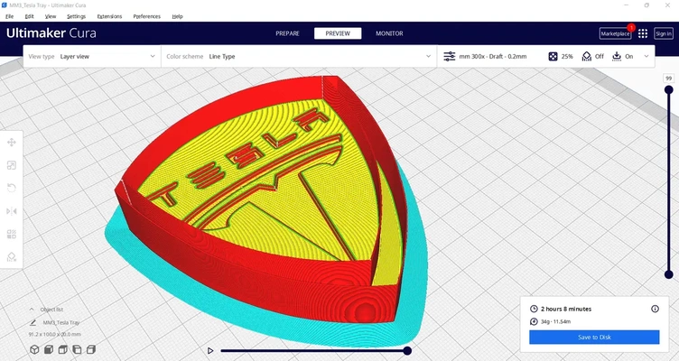 tesla logo tray - 3d by s0urceduty on thangs 3d print model - Mito3D