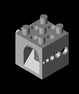 teste cubo 1 polegada cabeamentoninja 3d print model - Mito3D
