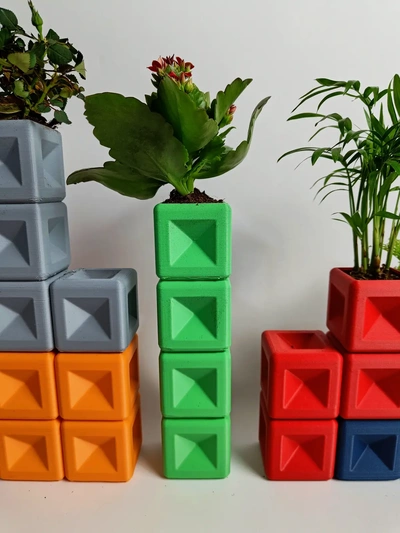 tetris i fioriera 3d by ri0m0 on grazie 3d print model - Mito3D