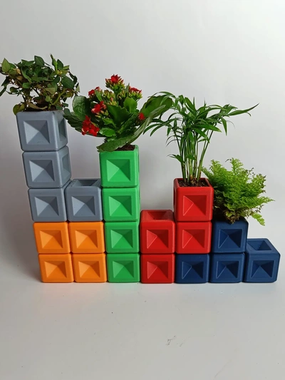 tetris fioriere 3d by ri0m0 on grazie casa giardino 3d print model - Mito3D