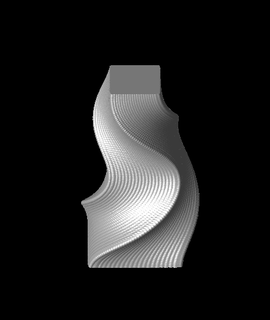 textured square twist vasestl 3d model thangs 3d print model - Mito3D