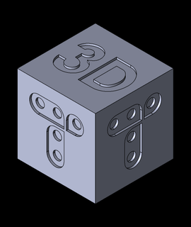 thangs cube - calibration 3d print model 3d print model - Mito3D