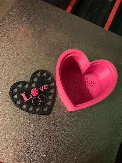 grazie san valentino giorno concorso cuore scatola amore per sempre anelli 3d by jbsandman on 3d print model - Mito3D
