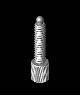 thread knurling knob longhdstl 3d print model - Mito3D