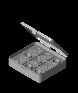 tic tac toe box 3d model 3dprintbunny thangs 3d print model - Mito3D