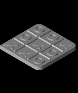 tic tac toe keychain pressprint 3d print model - Mito3D