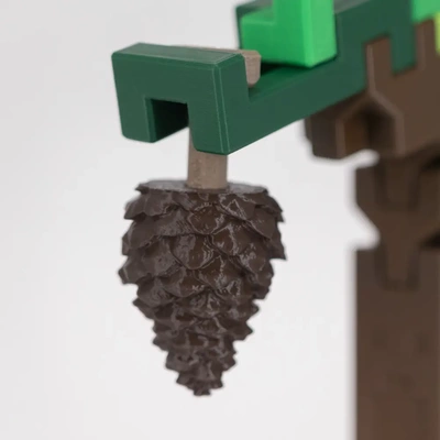 tippi árbol pino cono ornamento 3d by on gracias piña tippy arboles escanear apoya apoyo gratis natural material 3d print model - Mito3D