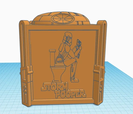 tissue box tempête caca stl 3d by solaire 3d print model - Mito3D