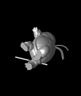 tmnt mikey squirtle wjones2019 hobbies jogos 3d print model - Mito3D